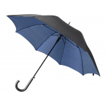 Зонт-трость полуавтоматический двухслойный, синий/черный