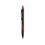 Ручка металлическая шариковая Blaze с цветным зеркальным слоем, черный/красный, фото 4