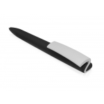 Ручка пластиковая soft-touch шариковая Zorro, черный/белый, фото 4