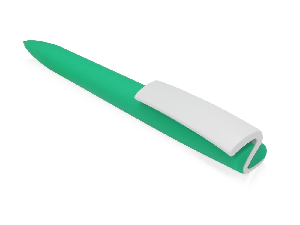 Ручка пластиковая soft-touch шариковая Zorro, мятный//белый - купить оптом