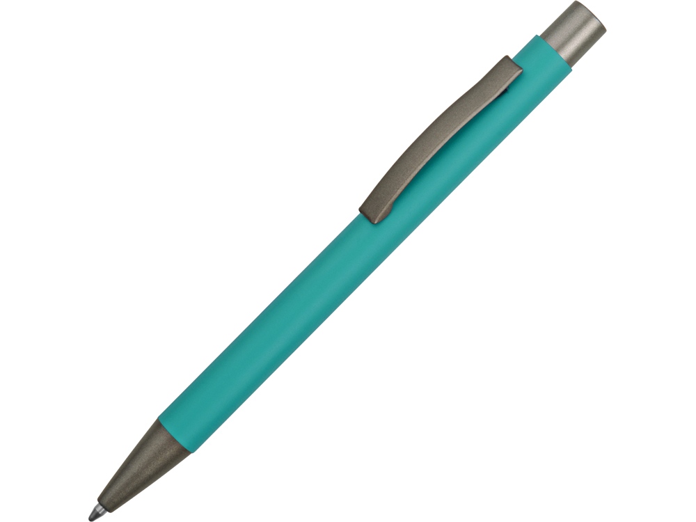 Ручка металлическая soft touch шариковая Tender, бирюзовый - купить оптом