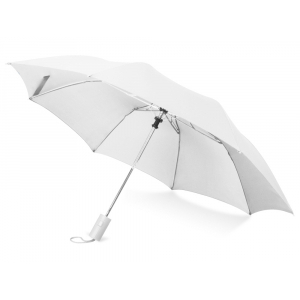 Зонт складной Tulsa, полуавтоматический, 2 сложения, с чехлом, белый - купить оптом