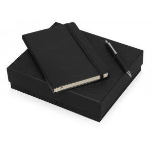 Подарочный набор Moleskine Hemingway с блокнотом А5 и ручкой, черный - купить оптом