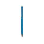 Ручка металлическая шариковая Атриум с покрытием софт-тач, голубой, фото 1