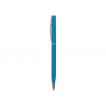 Ручка металлическая шариковая Атриум с покрытием софт-тач, голубой, фото 2
