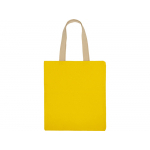 Сумка для шопинга Steady из хлопка с парусиновыми ручками, 260 г/м2, желтый, фото 4