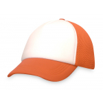 Бейсболка под сублимацию с сеткой Newport, оранжевый/белый, фото 3