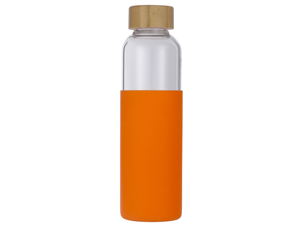Бутылка для воды стеклянная Refine, в чехле, 550 мл, оранжевый - купить оптом