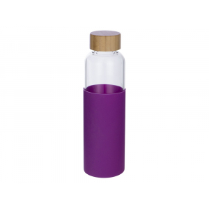 Бутылка для воды стеклянная Refine, в чехле, 550 мл, фиолетовый - купить оптом