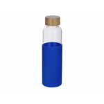 Бутылка для воды стеклянная Refine, в чехле, 550 мл,  синий, прозрачный, темно-синий, натуральный