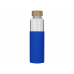 Бутылка для воды стеклянная Refine, в чехле, 550 мл,  синий, прозрачный, темно-синий, натуральный, фото 2