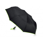 Зонт-полуавтомат складной Motley с цветными спицами, черный/зеленое яблоко, фото 1