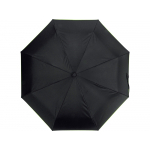 Зонт-полуавтомат складной Motley с цветными спицами, черный/зеленое яблоко, фото 4