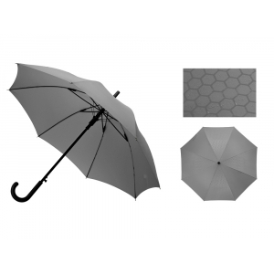 Зонт-трость полуавтомат Wetty с проявляющимся рисунком, серый - купить оптом