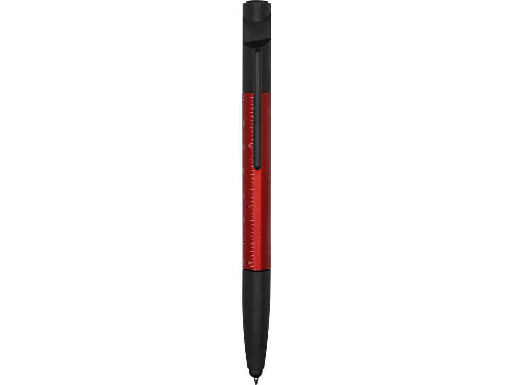 Ручка-стилус пластиковая шариковая многофункциональная (6 функций) Multy, красный - купить оптом
