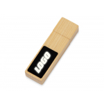 USB 2.0- флешка на 32 Гб c подсветкой логотипа Bamboo LED, натуральный