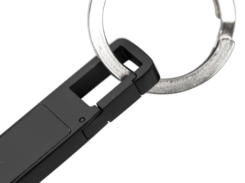USB 2.0- флешка на 32 Гб c подсветкой логотипа Hook LED, темно-серый, синяя подсветка - купить оптом
