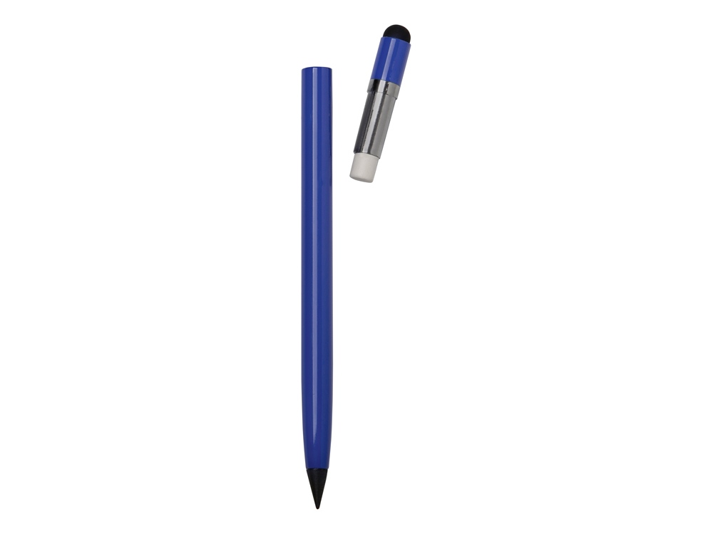 Вечный карандаш Eternal со стилусом и ластиком, синий - купить оптом