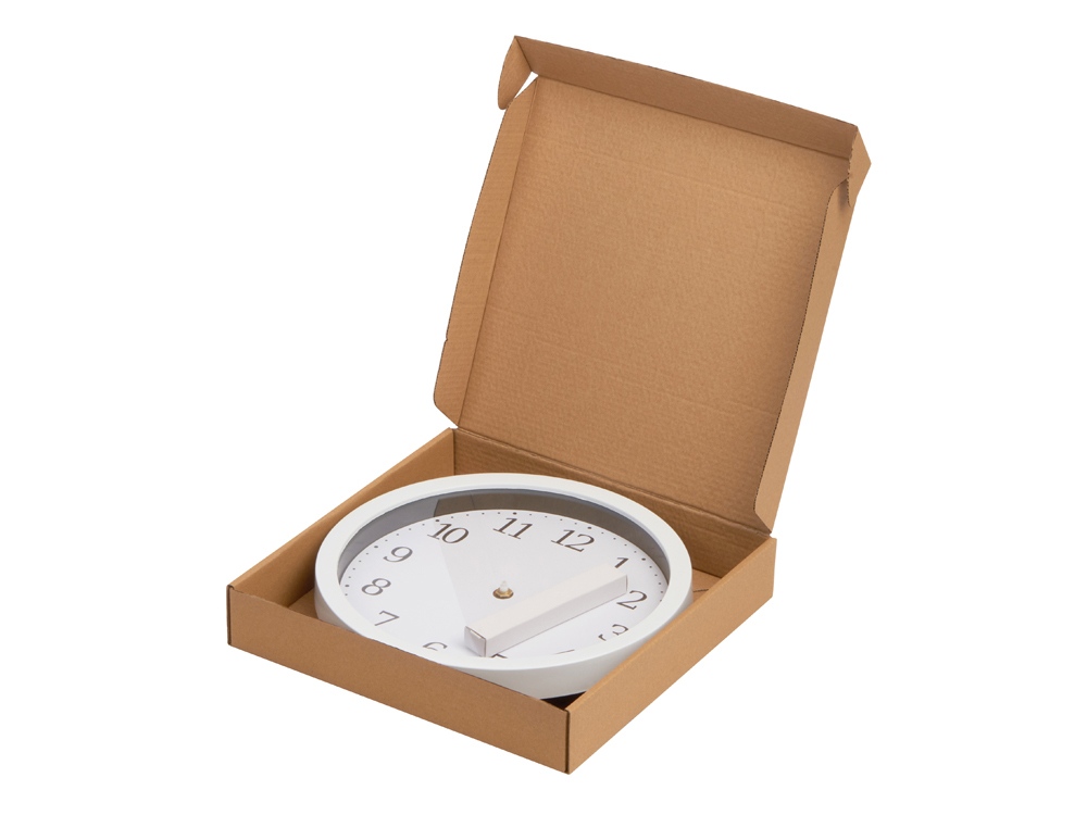 Пластиковые настенные часы  диаметр 25,5 см Yikigai, белый - купить оптом
