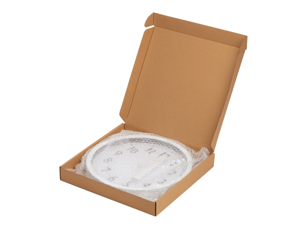 Пластиковые настенные часы  диаметр 30 см White Mile, белый - купить оптом