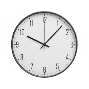 Пластиковые настенные часы  диаметр 30 см Carte blanche, черный - купить оптом
