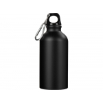 Матовая спортивная бутылка Hip S с карабином и объемом 400 мл, черный, фото 2