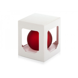Стеклянный шар красный матовый, заготовка шара 6 см, цвет 12 - купить оптом