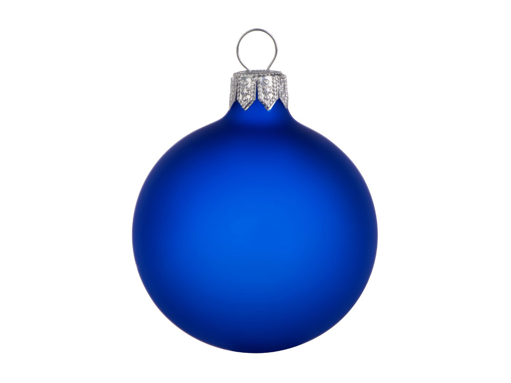 Стеклянный шар синий матовый, заготовка шара 6 см, цвет 62 - купить оптом