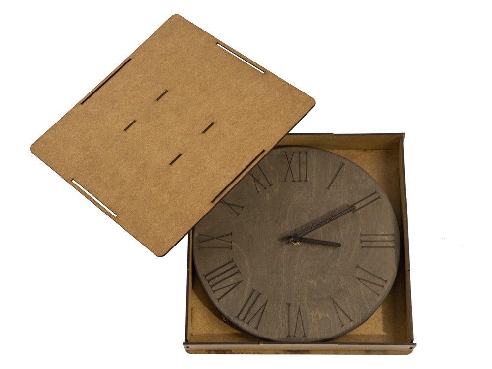 Часы деревянные Magnus, 28 см, шоколадный - купить оптом