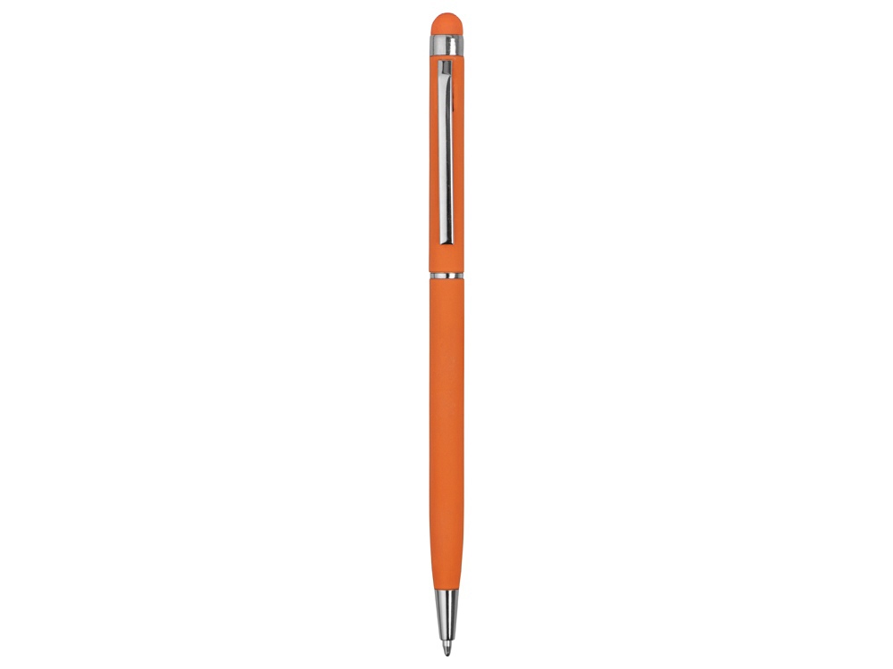 Ручка-стилус шариковая Jucy Soft с покрытием soft touch, оранжевый (Р) - купить оптом