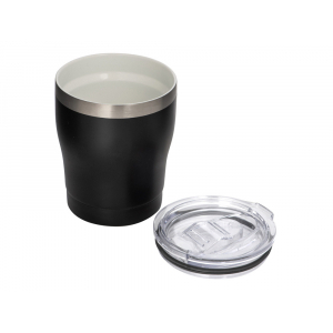 Вакуумная термокружка c керамическим покрытием Rodos, непротекаемая крышка, 350 мл, черный - купить оптом
