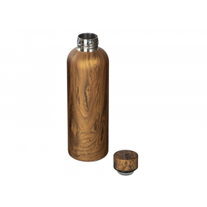 Вакуумная термобутылка Britewood S3, 500 мл, крафтовый тубус, дерево - купить оптом