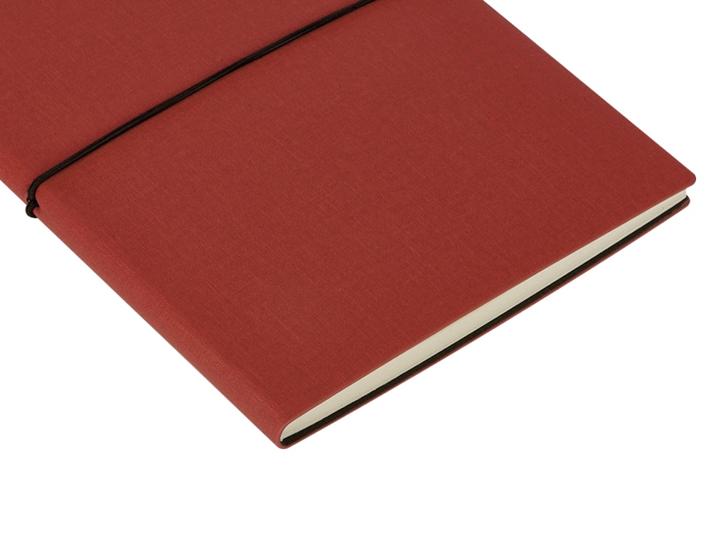 Блокнот Horizon с горизонтальной резинкой, гибкая обложка, 80 листов, красный - купить оптом