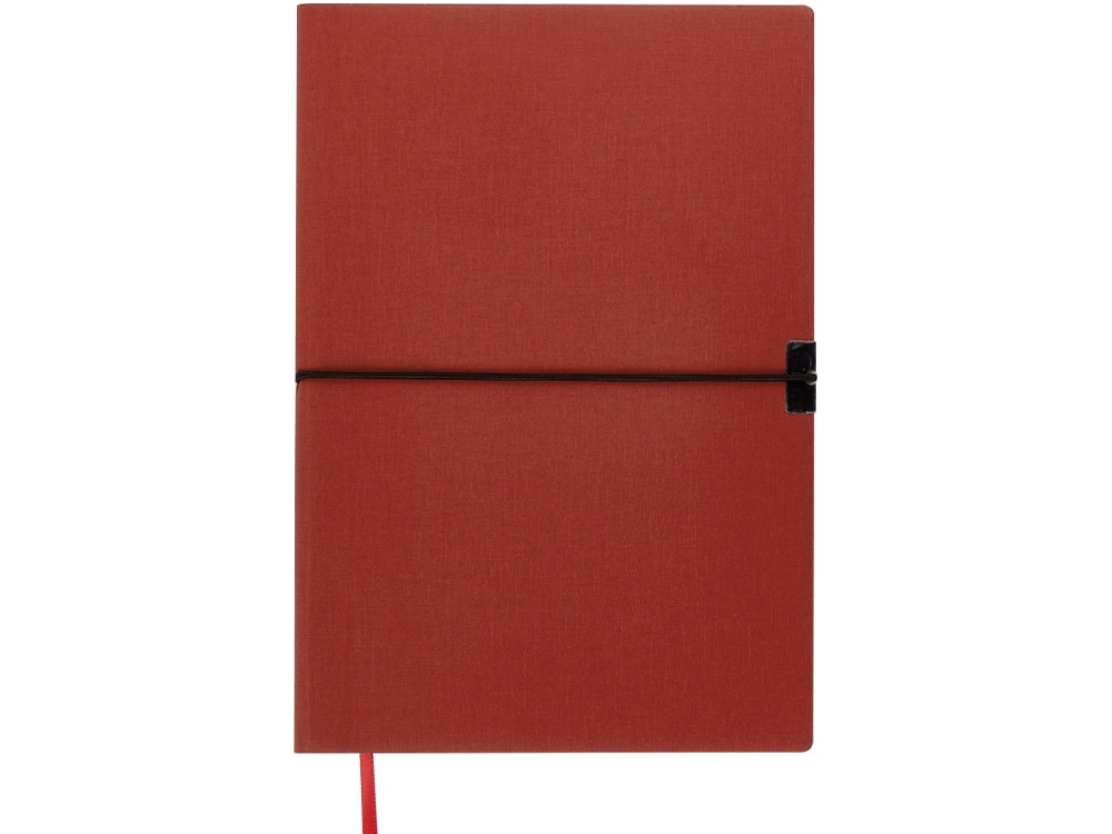 Блокнот Horizon с горизонтальной резинкой, гибкая обложка, 80 листов, красный - купить оптом