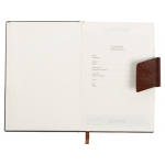 Бизнес блокнот А5 Monoi с клапаном, твердая обложка, 128 листов, коричневый, фото 3