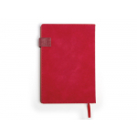 Бизнес блокнот А5 Freya с клапаном и карманом для визиток, твердая обложка, 128 листов, красный и бор, фото 2