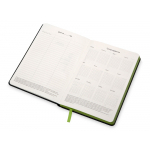 Бизнес блокнот Bossy с цветным срезом, твердая обложка, 128 листов, черный и зеленое яблоко, фото 4