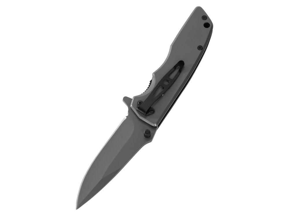 Складной нож с титановым покрытием Clash, темно-серый - купить оптом