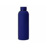 Вакуумная термобутылка Cask Waterline, soft touch, 500 мл, тубус, синий, фото 2