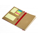 Блокнот с ручкой и набором стикеров А5 Write and stick, красный, фото 1