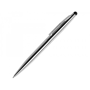 Ручка шариковая металлическая поворотная Glory со стилусом, серебристый - купить оптом