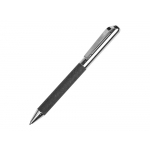 Шариковая ручка из переработанной стали и переработанной кожи Venera, серая, серебристый/серый
