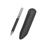 Шариковая ручка из переработанной стали и переработанной кожи Venera, серая, серебристый/серый, фото 4