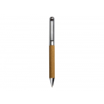Шариковая ручка из переработанной стали и переработанной кожи Venera, коричневая, серебристый/коричневый, фото 1