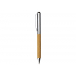Шариковая ручка из переработанной стали и переработанной кожи Venera, коричневая, серебристый/коричневый, фото 2