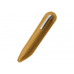 Шариковая ручка из переработанной стали и переработанной кожи Venera, коричневая, серебристый/коричневый, фото 3