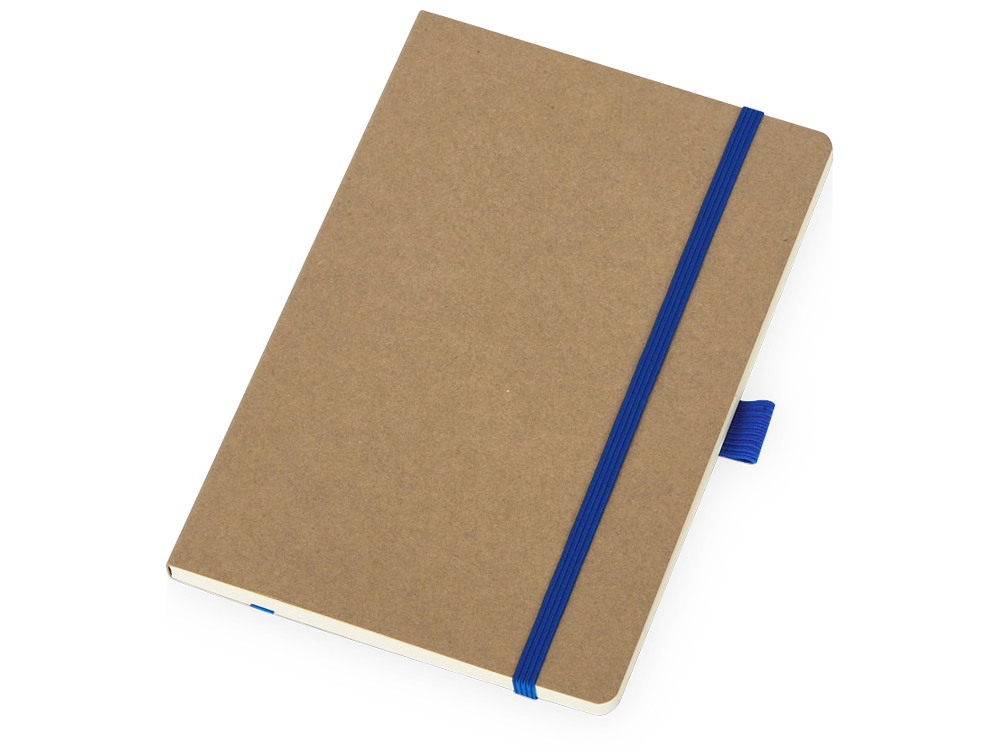 Блокнот Sevilia Soft, гибкая обложка из крафта A5, 80 листов, крафтовый/синий - купить оптом