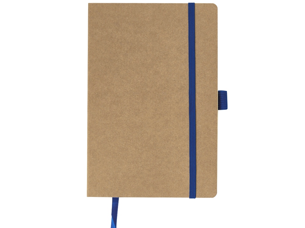 Блокнот Sevilia Soft, гибкая обложка из крафта A5, 80 листов, крафтовый/синий - купить оптом