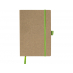 Блокнот Sevilia Soft, гибкая обложка из крафта A5, 80 листов, крафтовый/зеленое яблоко, фото 4