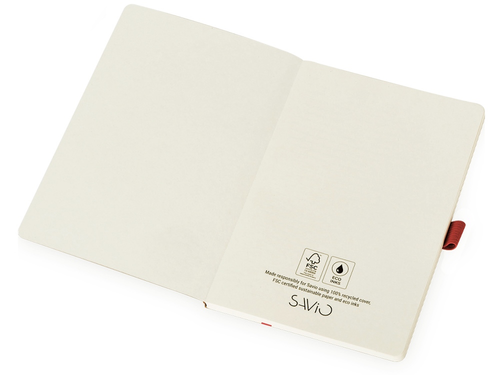 Блокнот Sevilia Soft, гибкая обложка из крафта A5, 80 листов, крафтовый/красный - купить оптом